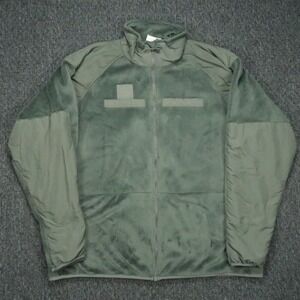 Peckham‎ Jacket Mens Extra Large Green Performance Military Fleece Polartec USA